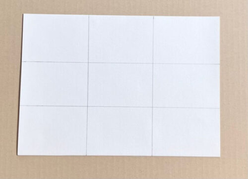 用紙を3分割する線を引く