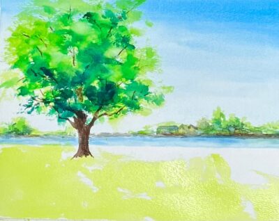 公園の木の絵